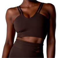 Black Limba sujetadores deportivos Swan vista frontal