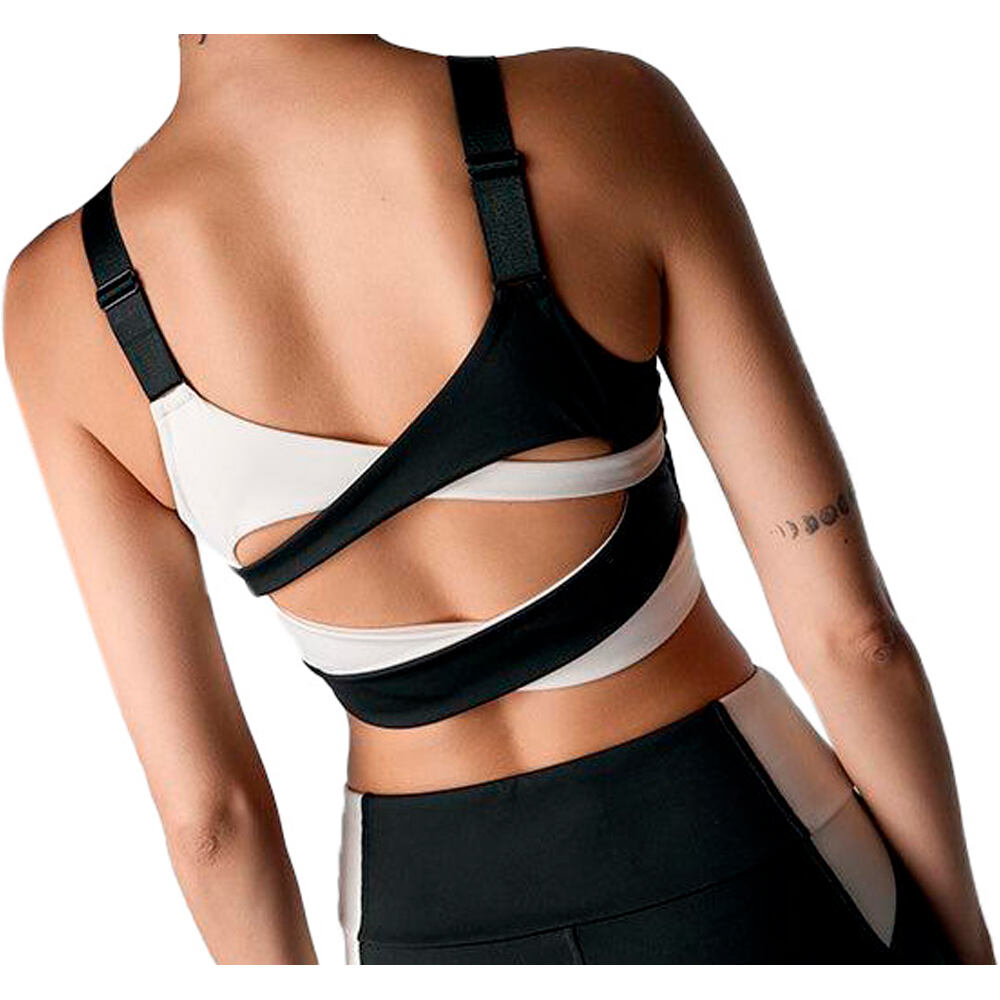 Black Limba sujetadores deportivos Top deportivo Boldfit vista trasera