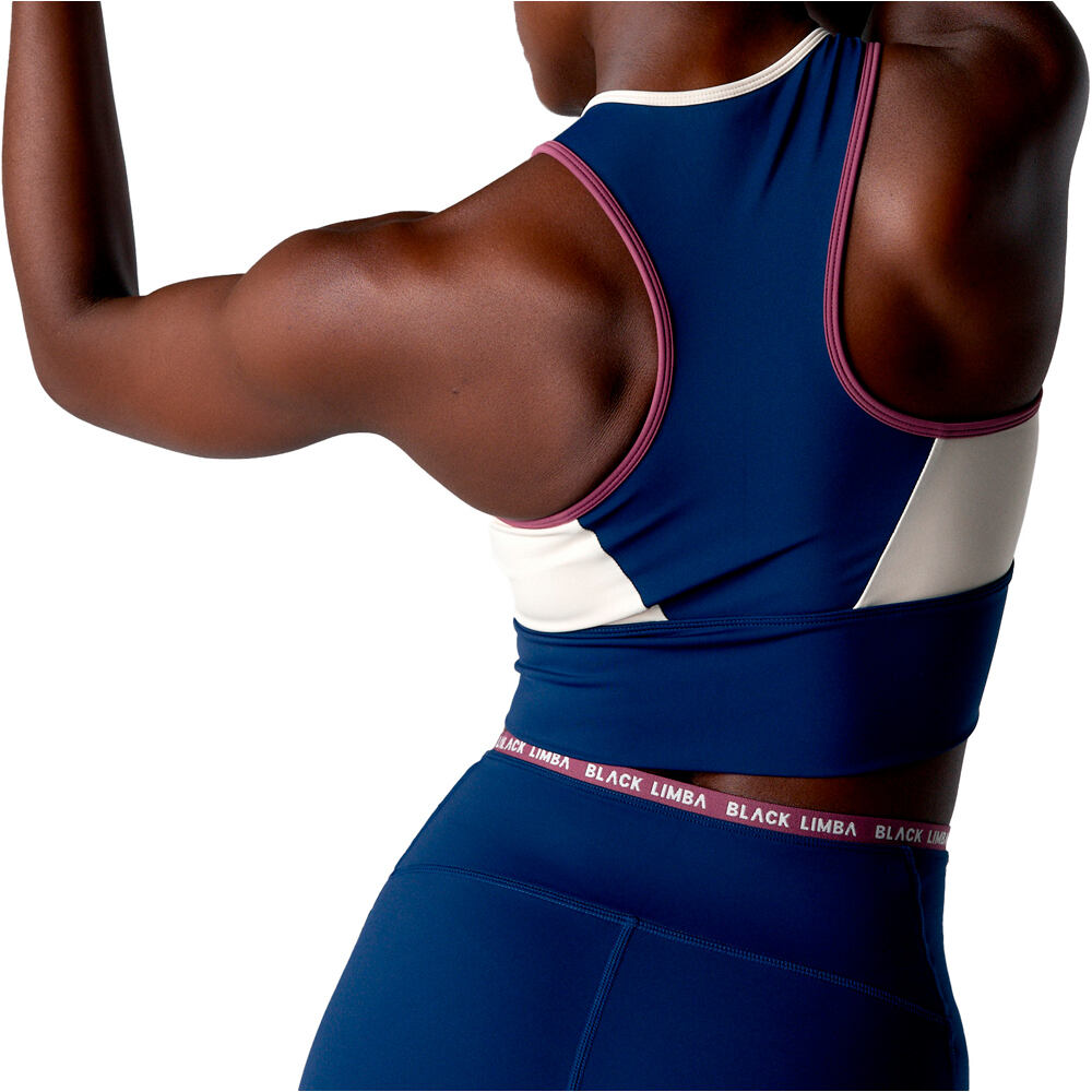 Black Limba sujetadores deportivos Track Line vista trasera