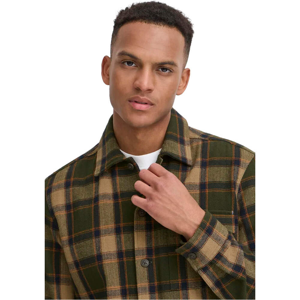 Blend camisa manga larga hombre overshirt vista detalle