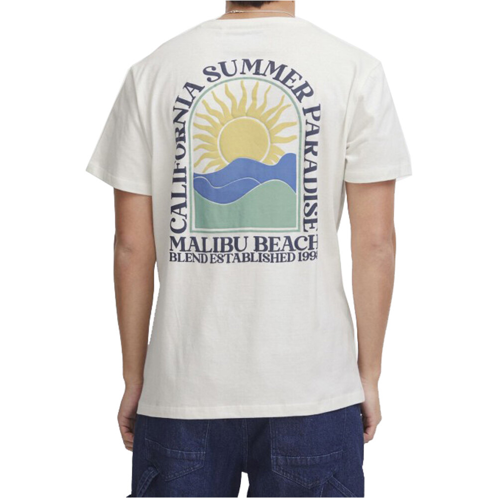 Blend camiseta manga corta hombre tee back images vista trasera