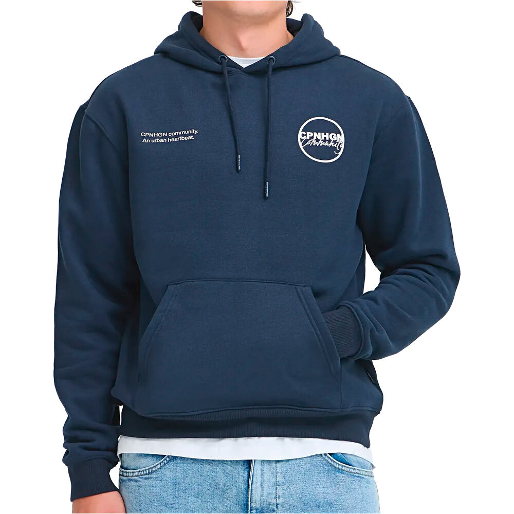 Blend sudadera hombre BHLOUIS GRAPHIC TXT HOOD SWEAT vista frontal