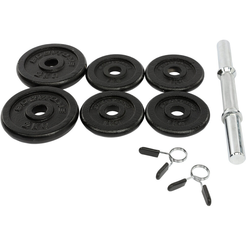 Bodytone mancuernas D10SET Set de mancuernas de 10Kg vista frontal