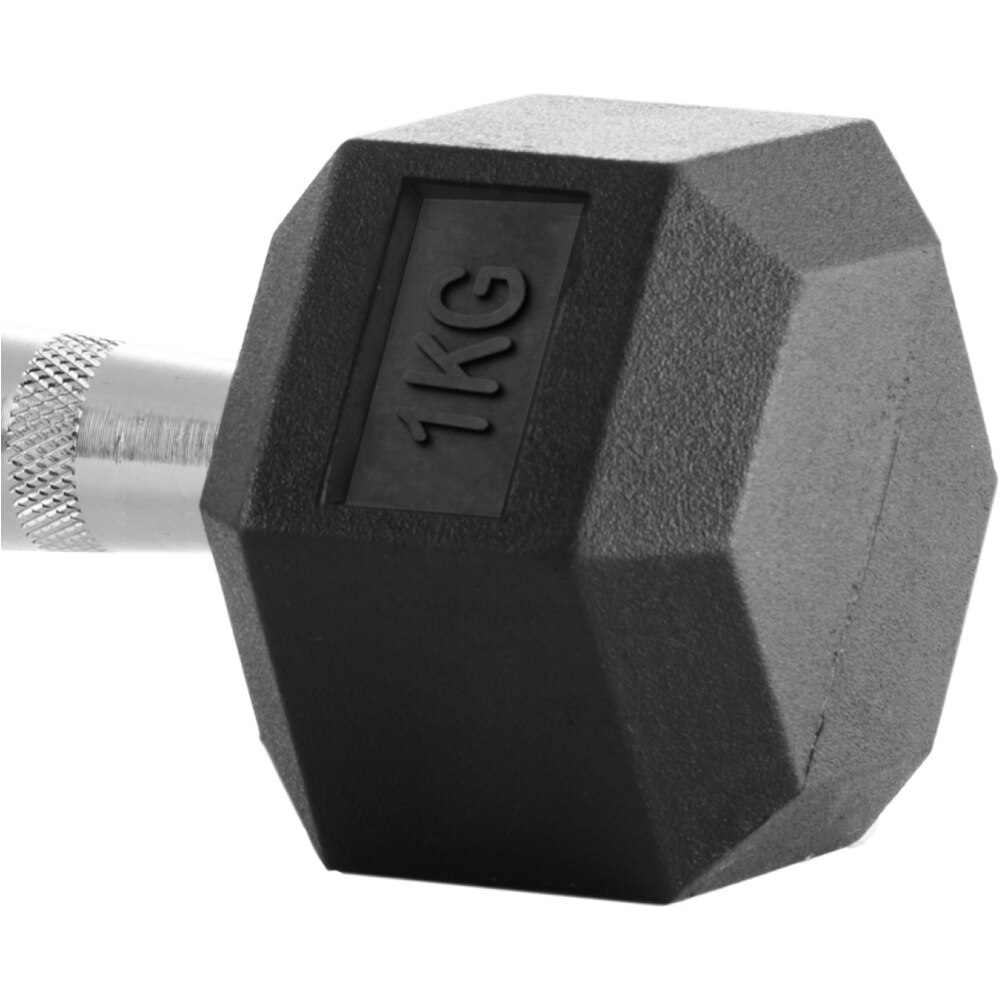 Bodytone mancuernas Mancuernas de goma hexagonales 1 kg 01