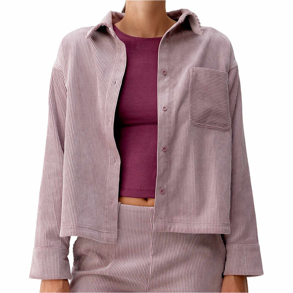 Born Living Yoga camisa manga larga mujer Zinnia vista frontal