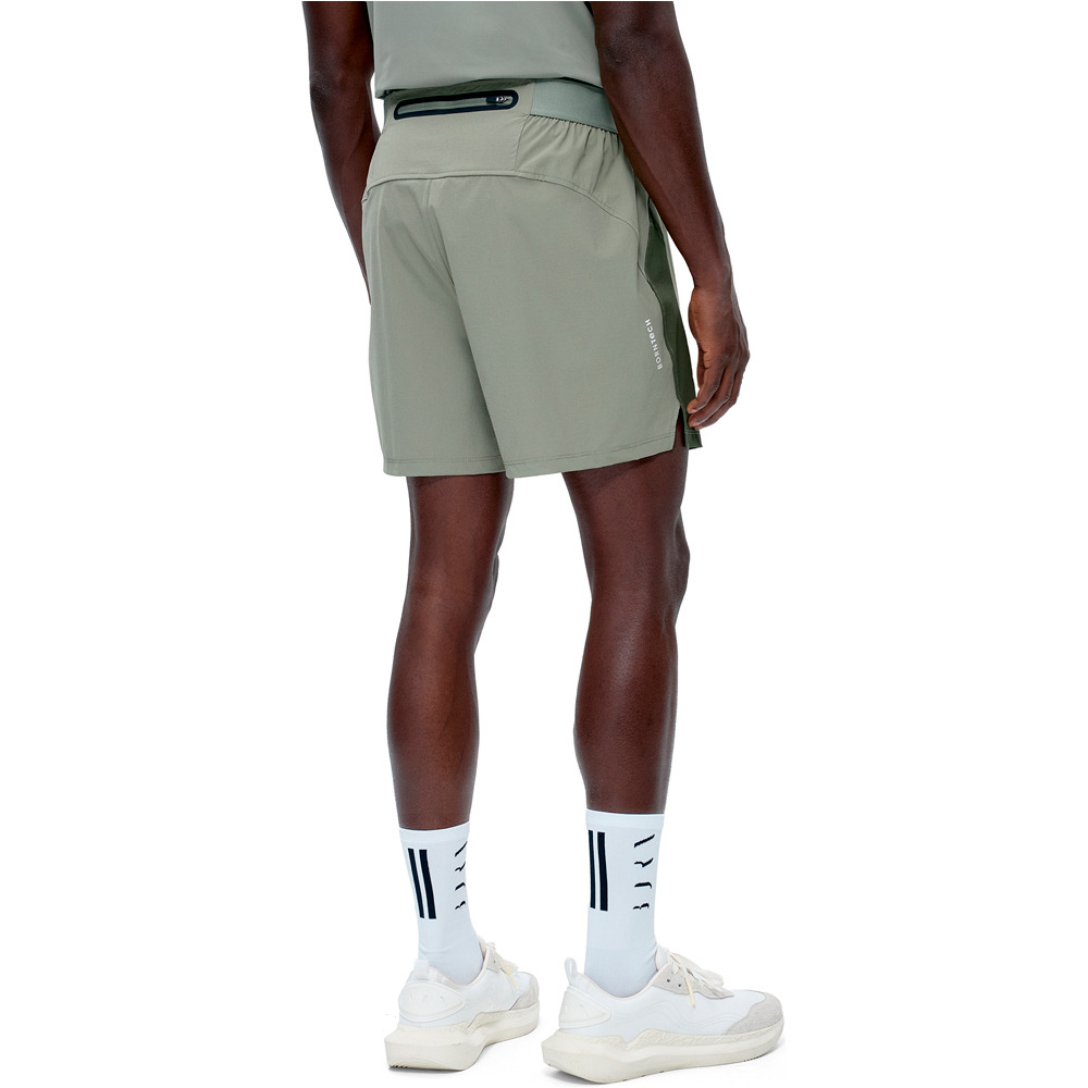Born Living Yoga pantalón corto fitness hombre Torque vista trasera