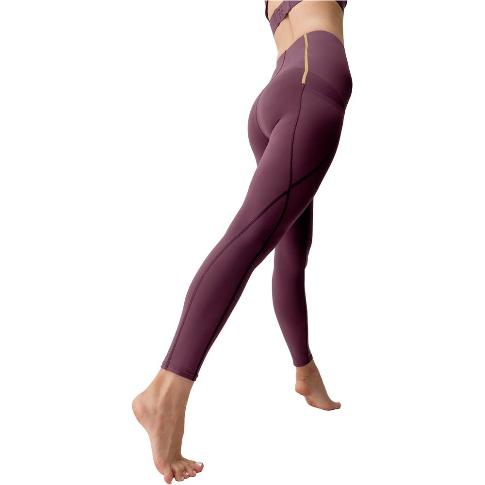 Born Living Yoga pantalones y mallas largas fitness mujer Gold 2.0 vista trasera