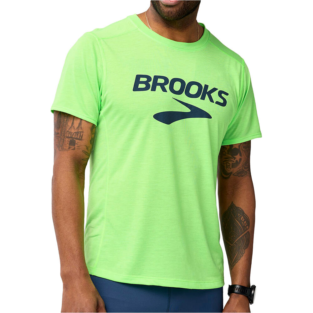 Brooks camiseta técnica manga corta hombre Distance Short Sleeve 3.0 vista frontal