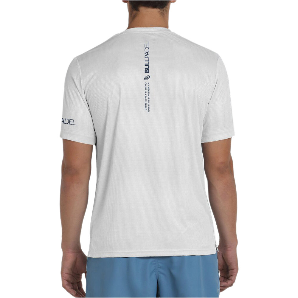 Bullpadel camiseta tenis manga corta hombre BEQUE vista trasera