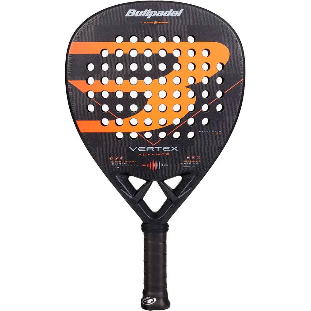Bullpadel pala pádel adulto VERTEX ADVANCE vista frontal