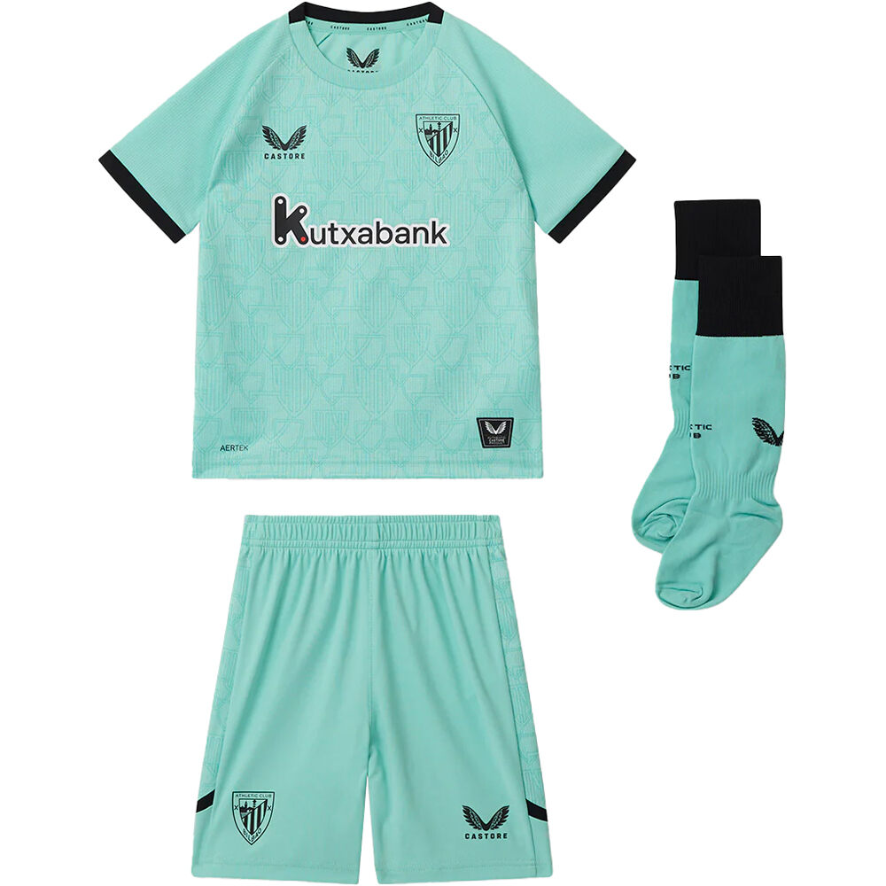 Castore equipación fútbol niño ATHL.BILBAO 26 THIRD INF KIT vista frontal