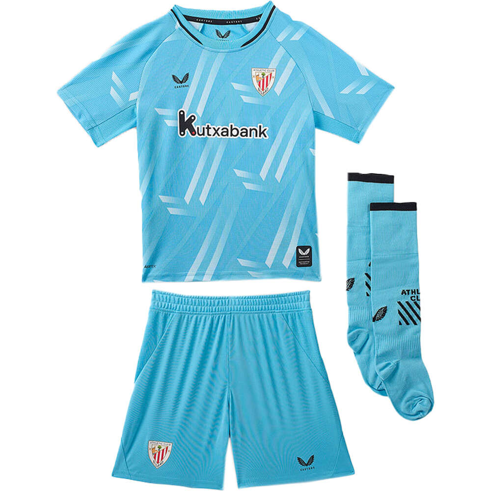 Castore equipación fútbol niño ATHL.BILBAO 27 THIRD INF KIT vista frontal
