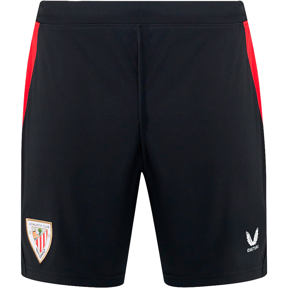 Castore pantalones fútbol oficiales niño ATHL.BILBAO 27 HOME INF SHORT vista frontal