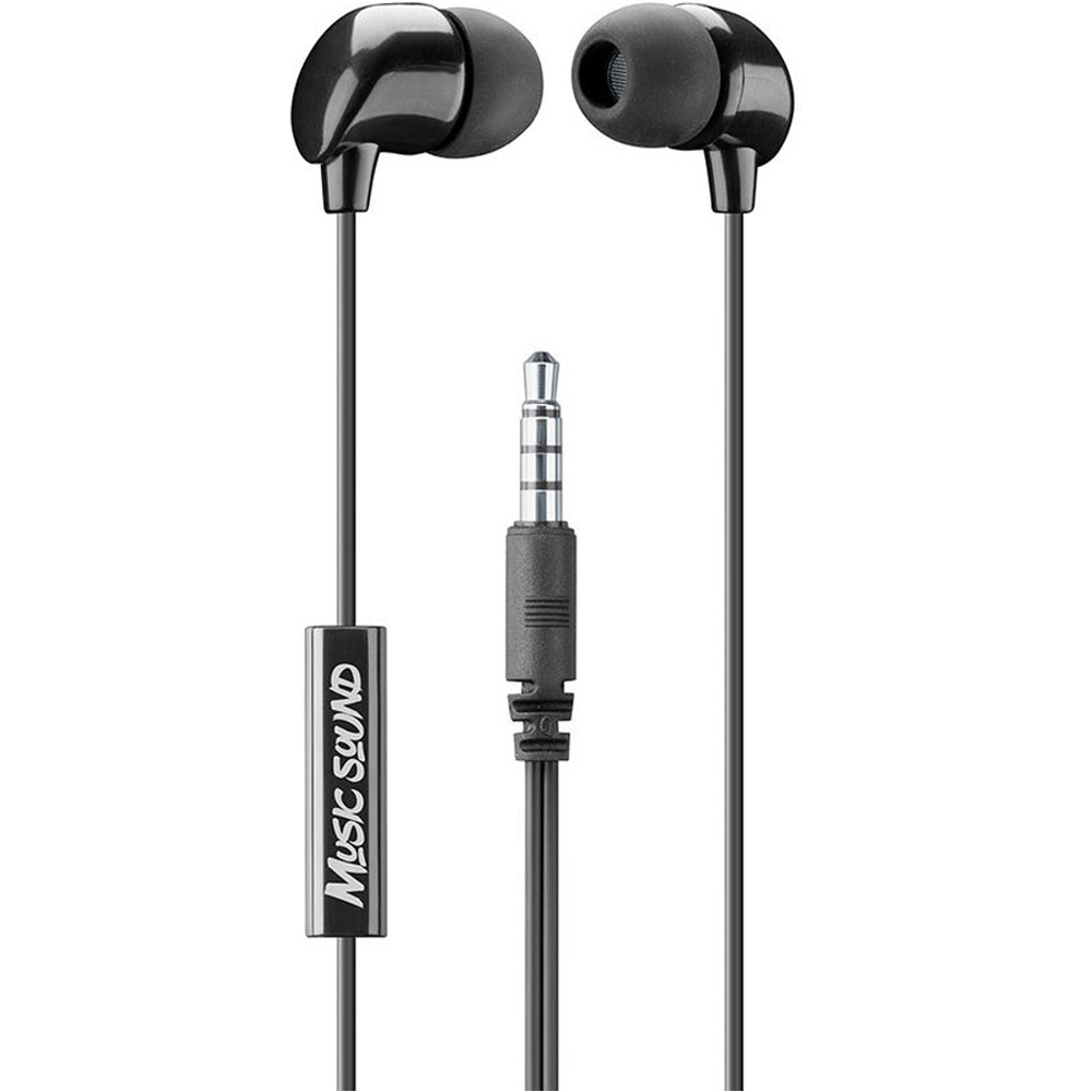 Cellular Line sonido AURICULAR CABLE JACK 3.5MM NEGRO vista frontal