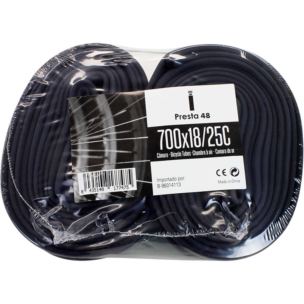 Chaoyan cámara bicicleta carretera Pack 2 uds OEM Cmara 700x18/25C Presta 48 vista frontal