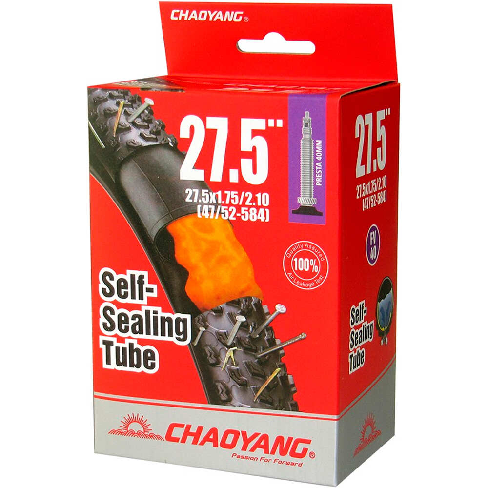Chaoyan cámara bicicleta mtb Cmara Sellante 27,5x1.75/2,10 FV 40 mm vista frontal