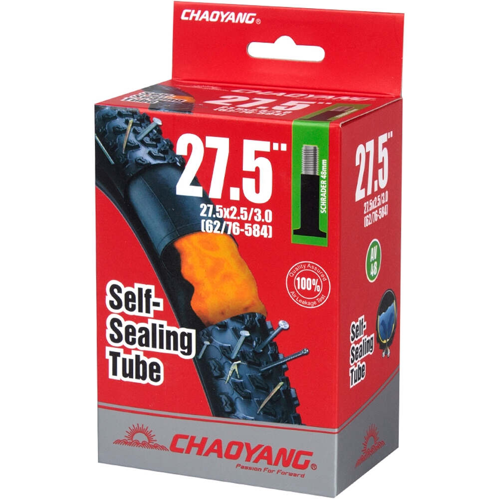 Chaoyan cámara bicicleta mtb Cmara Sellante 27,5x2,50/3,00 AV 48 mm vista frontal