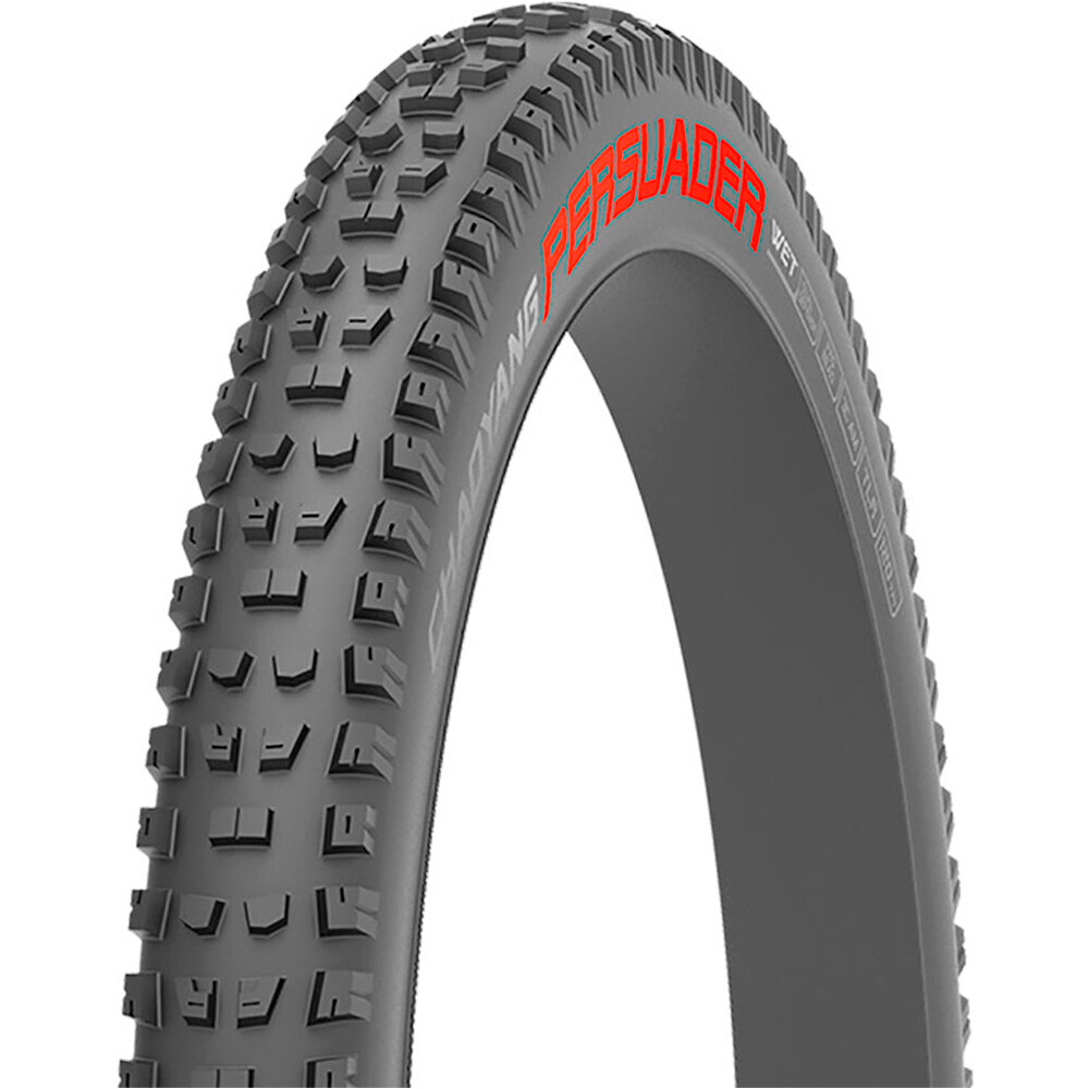 Chaoyan cubiertas mtb Cubierta Persuader Wet TLR 60 TPI 27,5x2,40 vista frontal