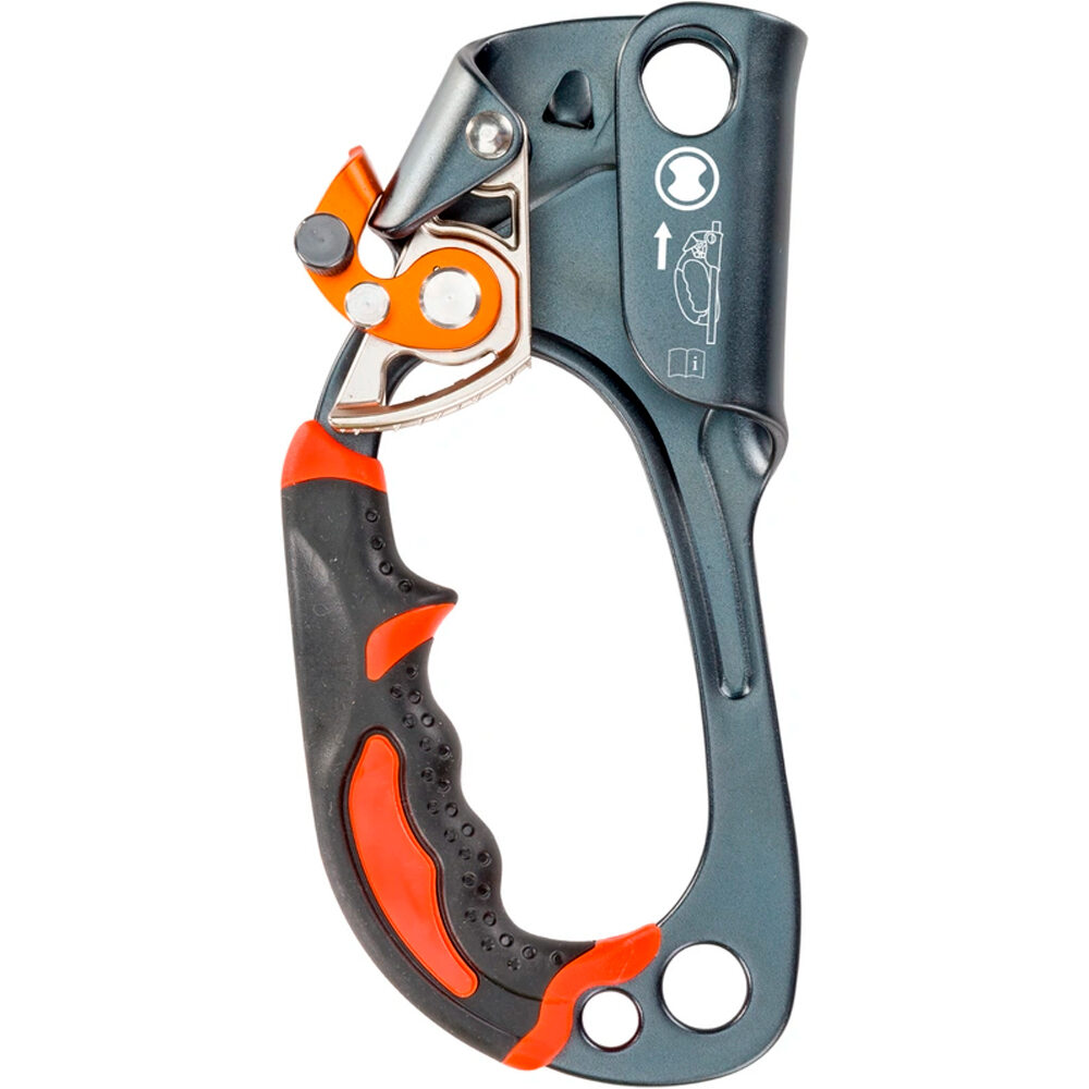 Climbing bloqueador seguridad QUICK UP+ - LEFT - TITANIUM vista frontal