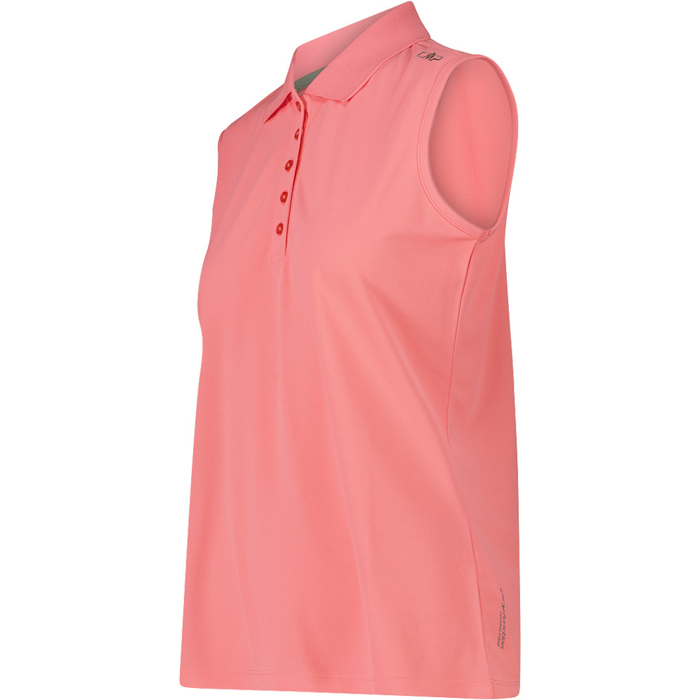 Cmp camiseta montaña manga corta mujer WOMAN POLO SLEEVELESS vista detalle