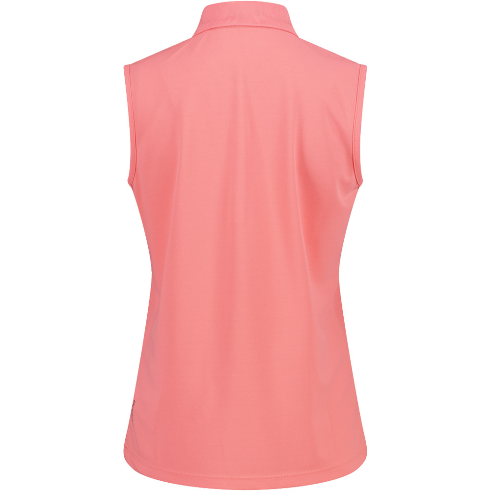 Cmp camiseta montaña manga corta mujer WOMAN POLO SLEEVELESS vista trasera