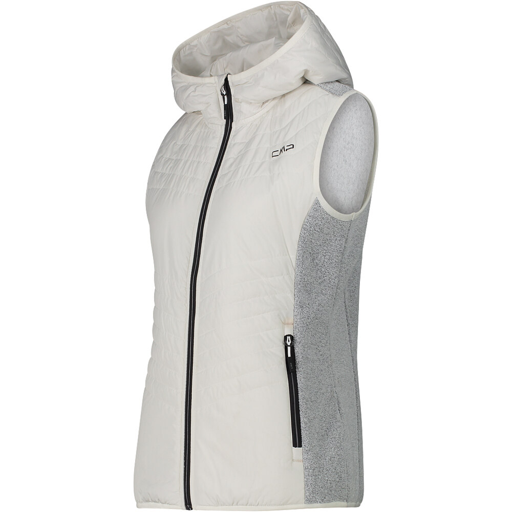 Cmp chaleco outdoor mujer WOMAN VEST HYBRID FIX HOOD vista detalle