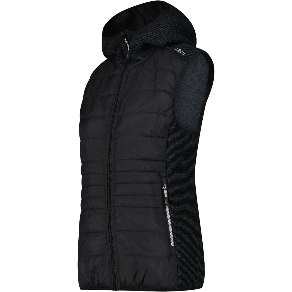 Cmp chaleco outdoor mujer WOMAN VEST HYBRID FIX HOOD vista detalle