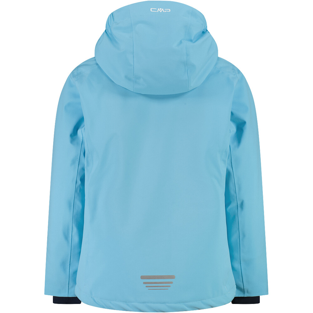 Cmp chaqueta esquí infantil KID G JACKET FIX HOOD AZ vista trasera