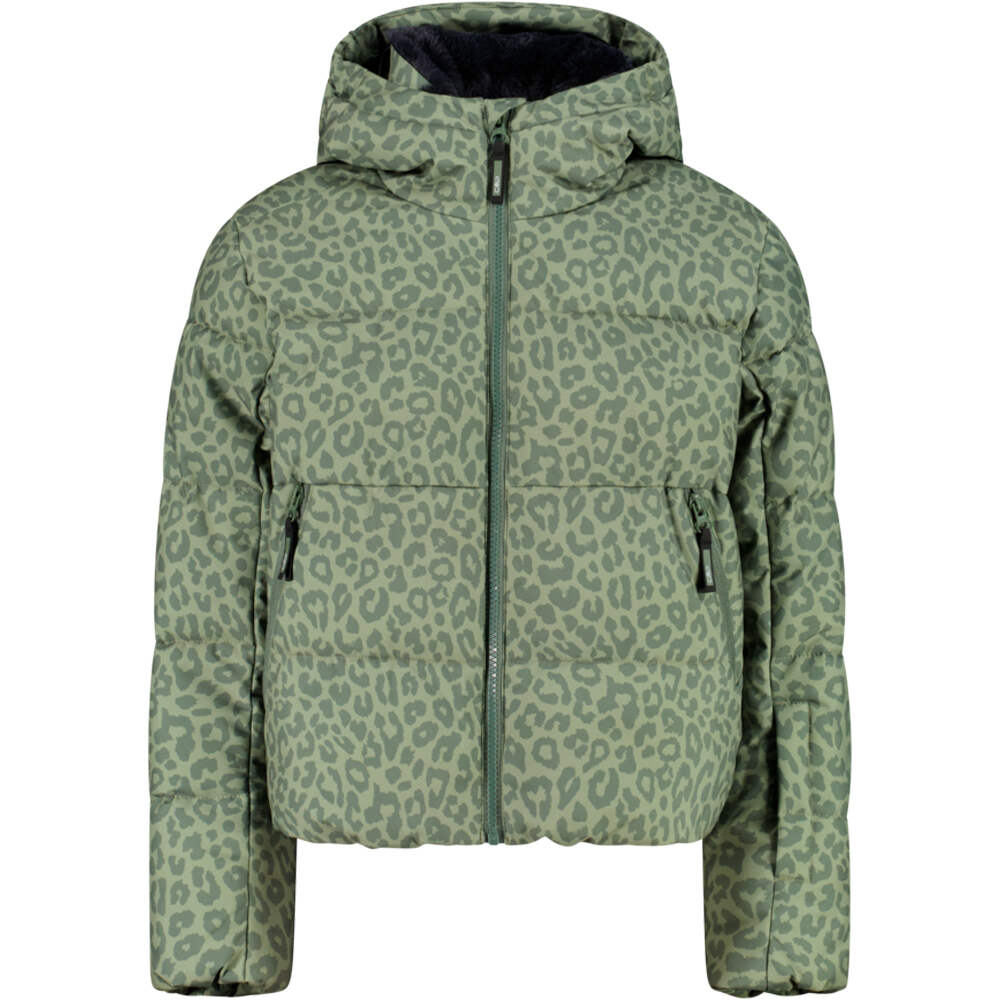 Cmp chaqueta esquí infantil KID G JACKET FIX HOOD GREEN TEA-SALVIA vista frontal