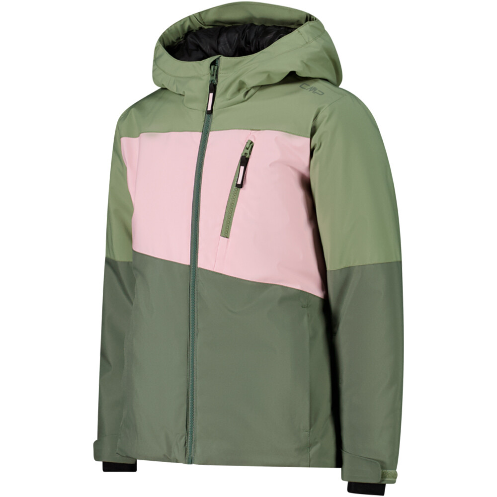 Cmp chaqueta esquí infantil KID G JACKET FIX HOOD GREEN TEA vista detalle