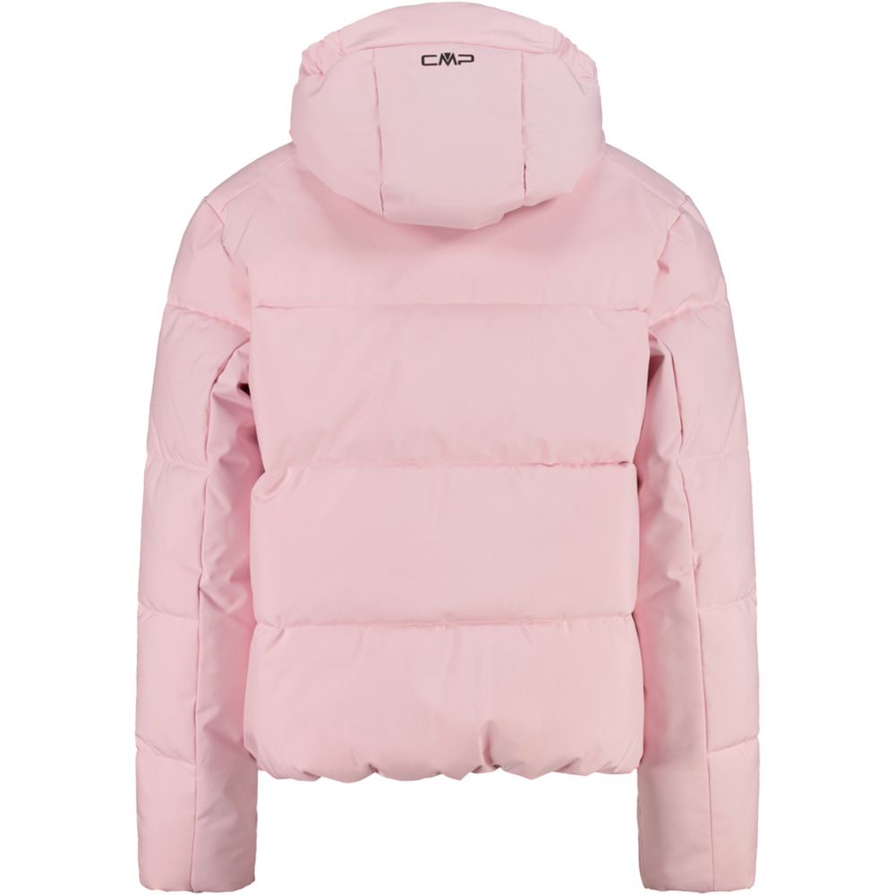 Cmp chaqueta esquí infantil KID G JACKET FIX HOOD SOFT PINK vista trasera