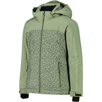 Cmp chaqueta esquí infantil KID G JACKET SNAPS HOOD GREEN TEA-SALVIA vista detalle