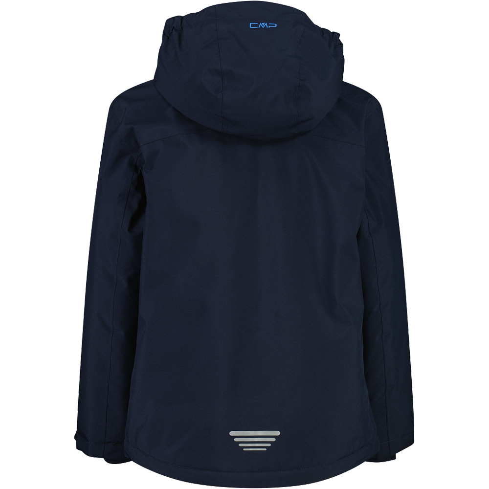 Cmp chaqueta esquí infantil KID JACKET SNAPS HOOD AZ vista trasera