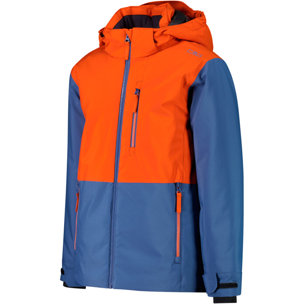 Cmp chaqueta esquí infantil KID JACKET SNAPS HOOD BRICK vista detalle