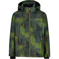 Cmp chaqueta esquí infantil KID JACKET SNAPS HOOD OLIVE-JUNGLE-ACIDO vista frontal