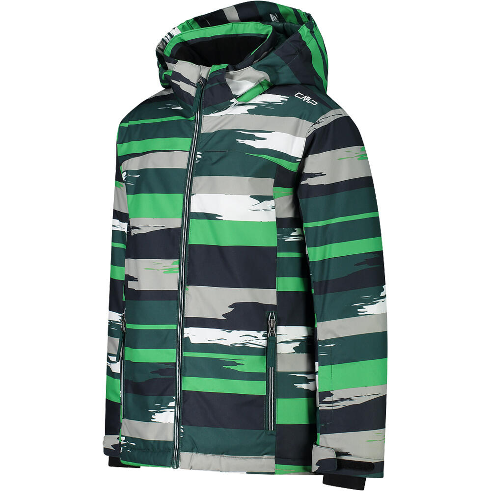 Cmp chaqueta esquí infantil KID JACKET SNAPS HOOD VEGR vista detalle