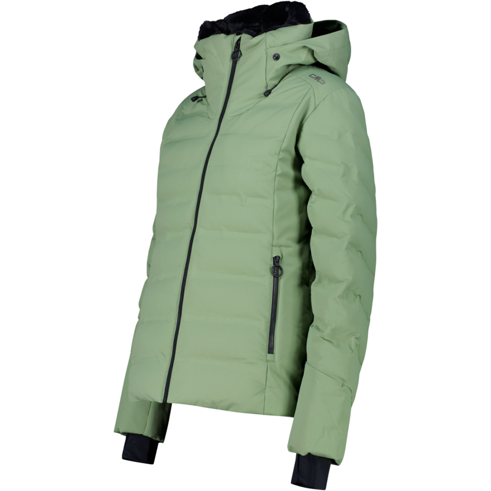 Cmp chaqueta esquí mujer WOMAN JACKET FIX HOOD GREEN TEA vista detalle