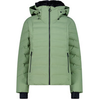 Cmp chaqueta esquí mujer WOMAN JACKET FIX HOOD GREEN TEA vista frontal