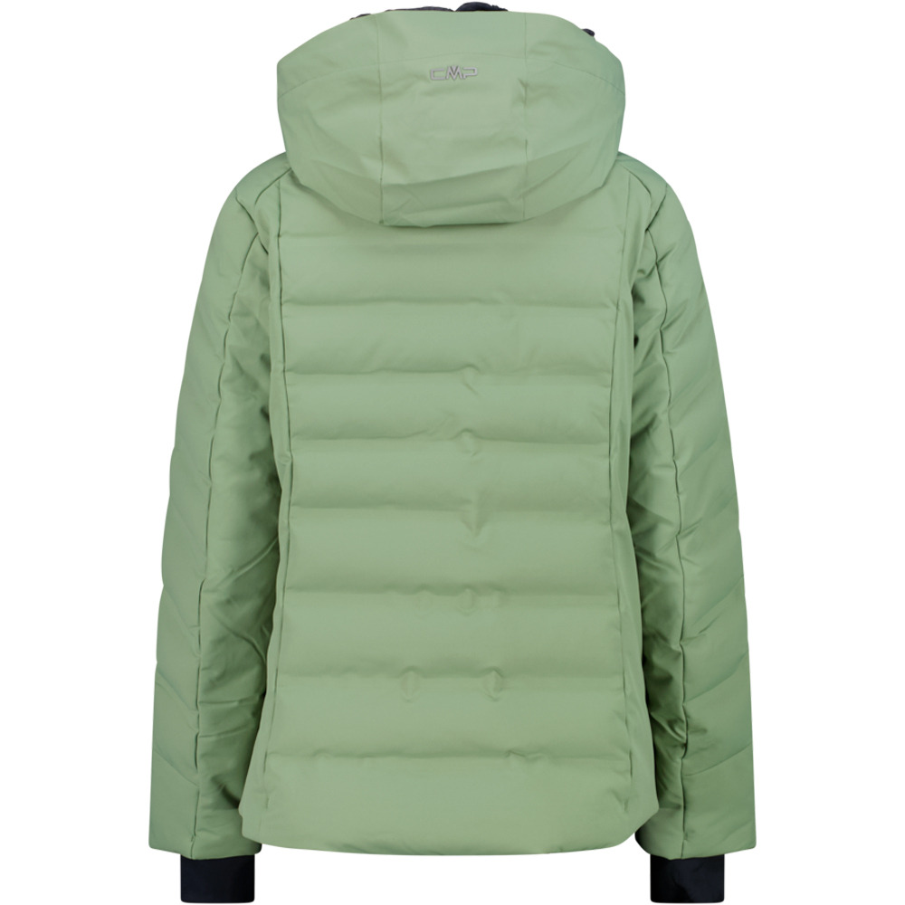 Cmp chaqueta esquí mujer WOMAN JACKET FIX HOOD GREEN TEA vista trasera