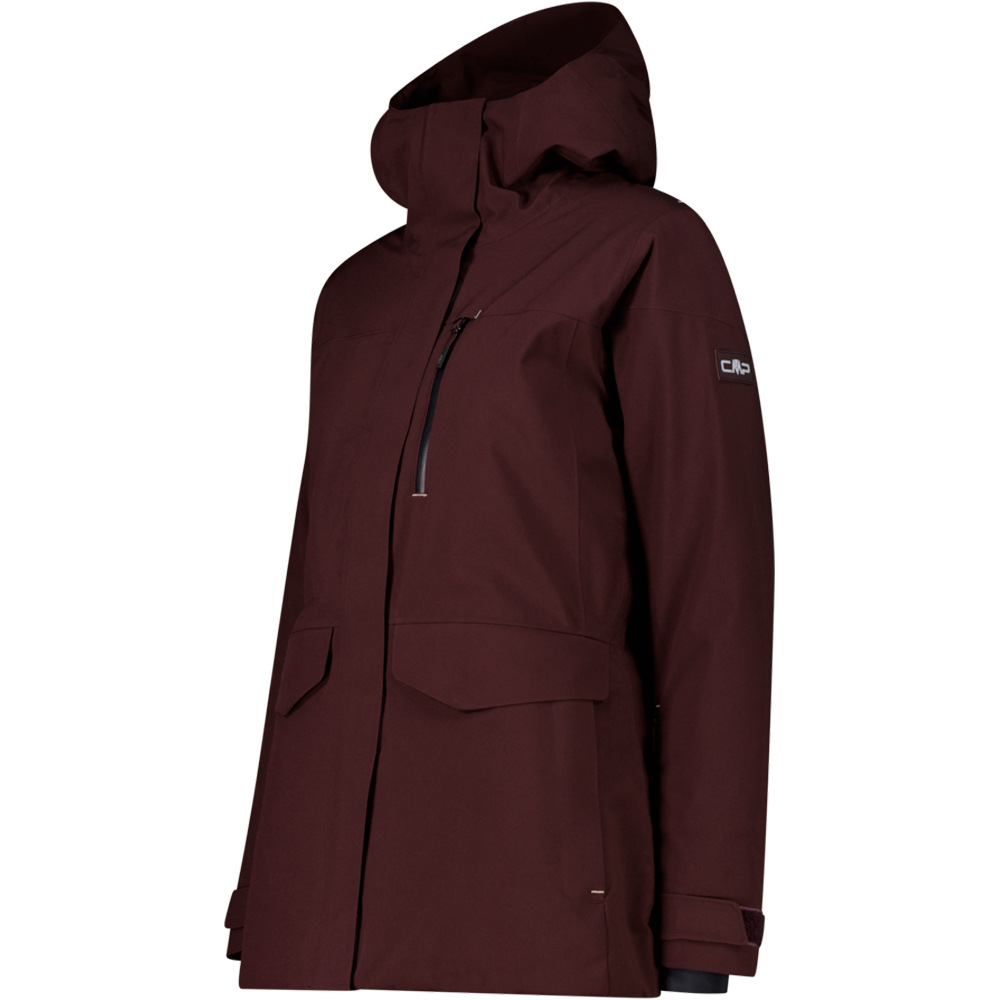 Cmp chaqueta esquí mujer WOMAN LONG JACKET FIX HOOD vista detalle