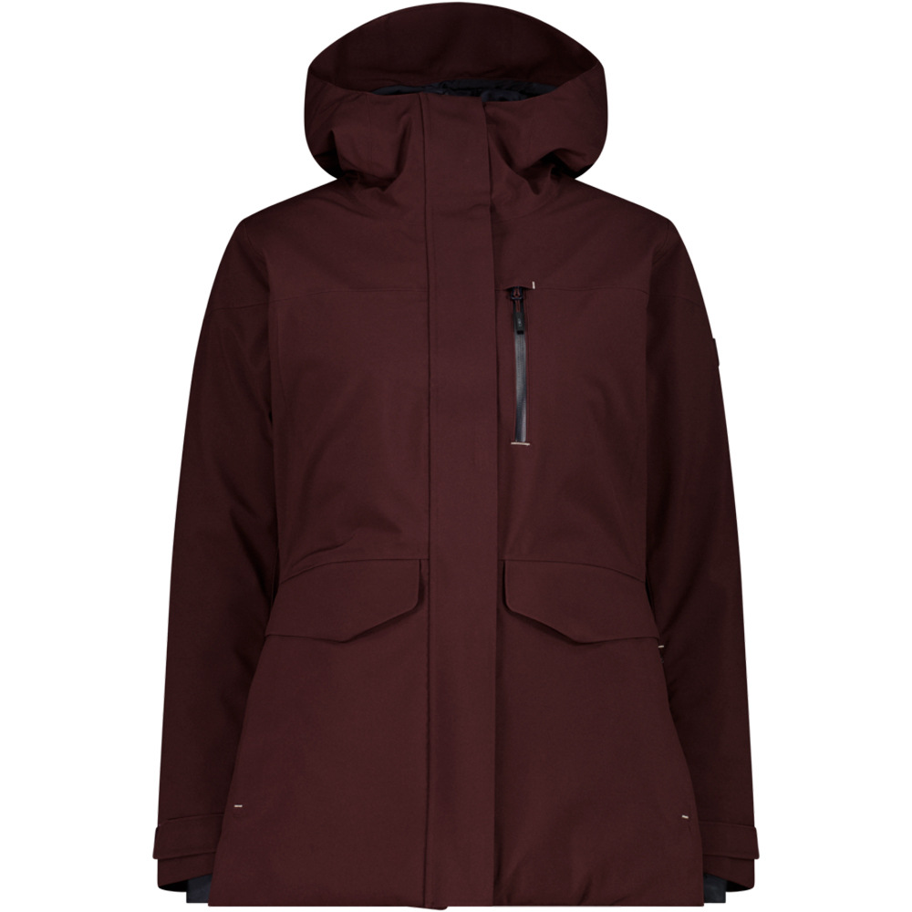 Cmp chaqueta esquí mujer WOMAN LONG JACKET FIX HOOD vista frontal