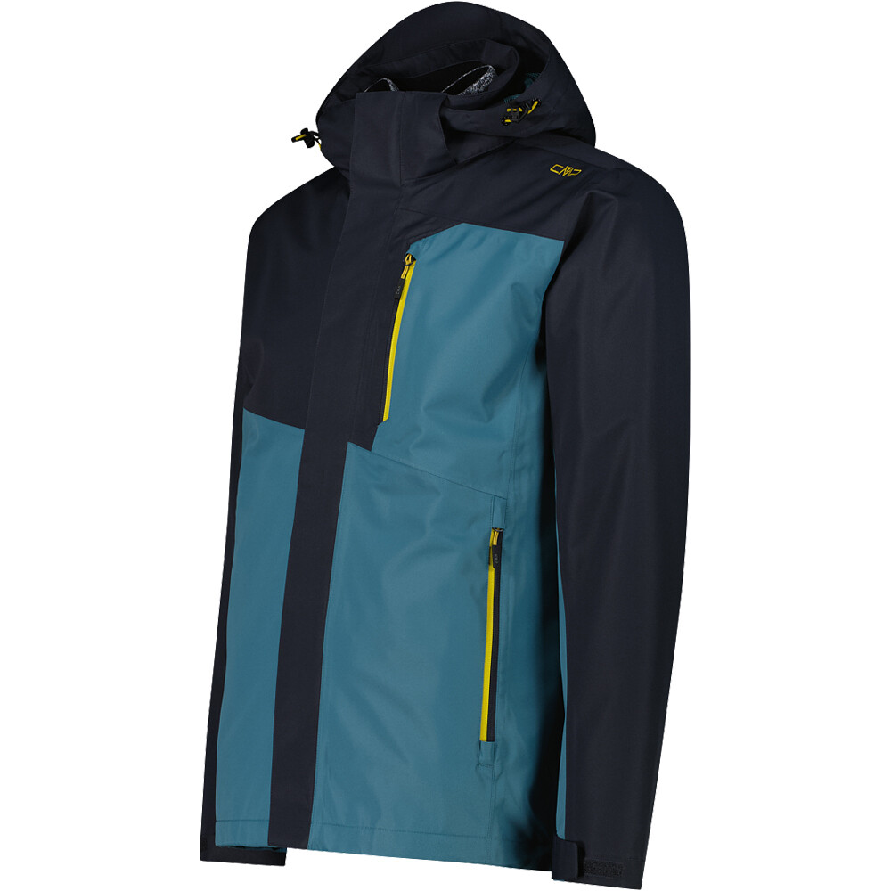 Cmp chaqueta impermeable hombre MAN JACKET ZIP HOOD DETACHABLE INN.JACKET vista detalle