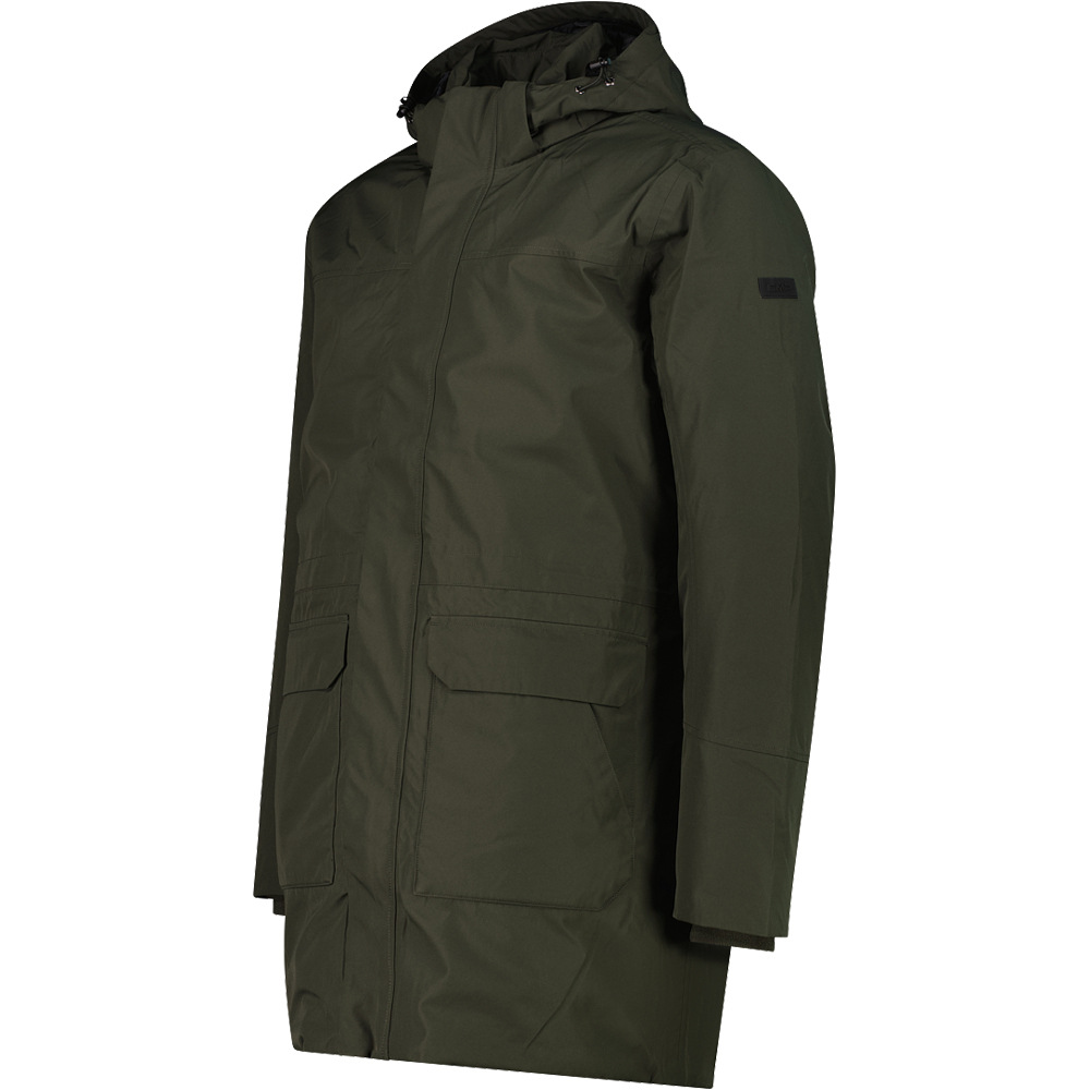 Cmp chaqueta impermeable insulada hombre MAN PARKA ZIP HOOD vista detalle