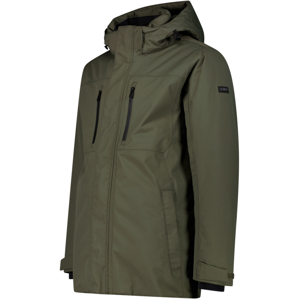 Cmp chaqueta impermeable insulada hombre MAN PARKA ZIP HOOD vista detalle