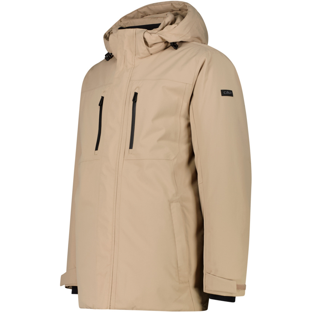 Cmp chaqueta impermeable insulada hombre MAN PARKA ZIP HOOD vista detalle