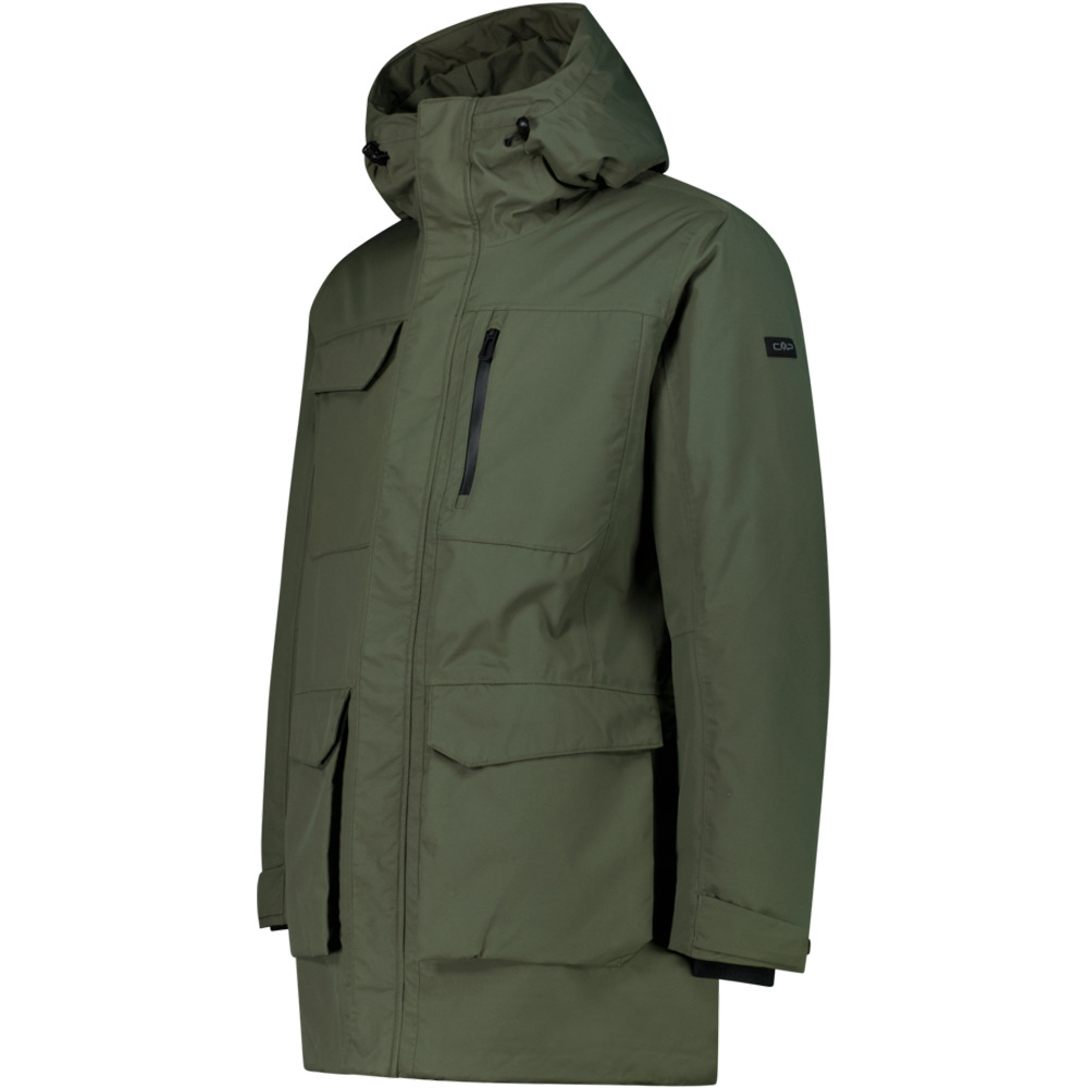 Cmp chaqueta impermeable insulada hombre MAN PARKA ZIP HOOD vista detalle