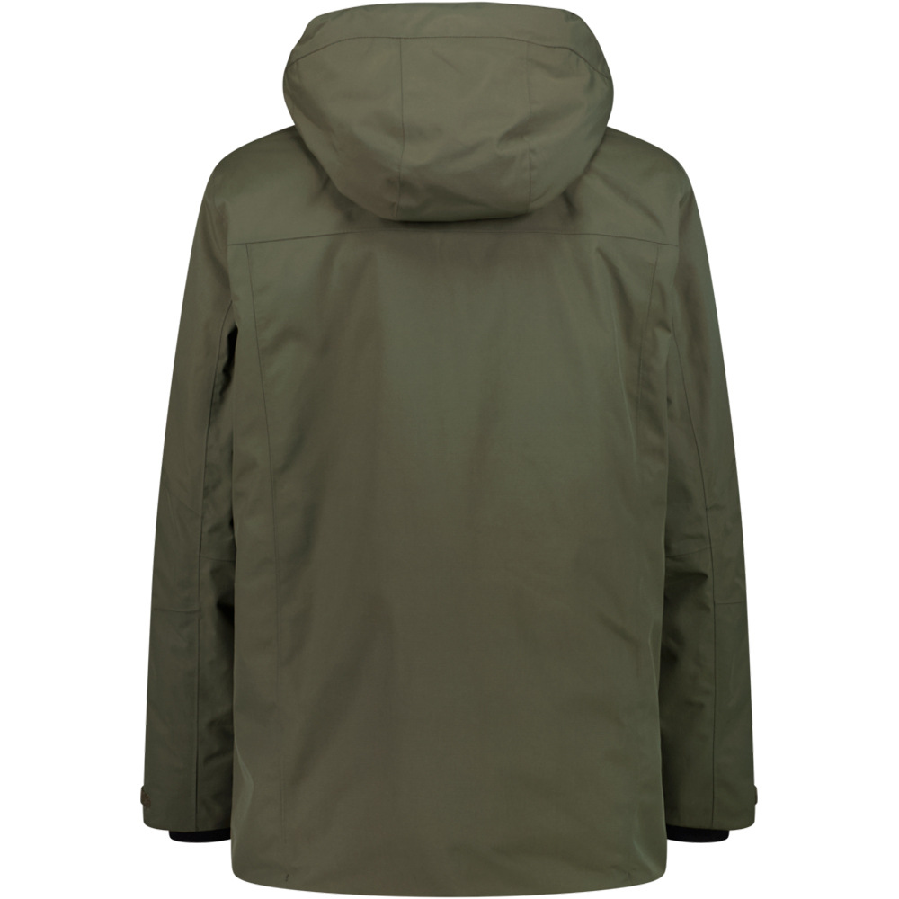 Cmp chaqueta impermeable insulada hombre MAN PARKA ZIP HOOD vista trasera