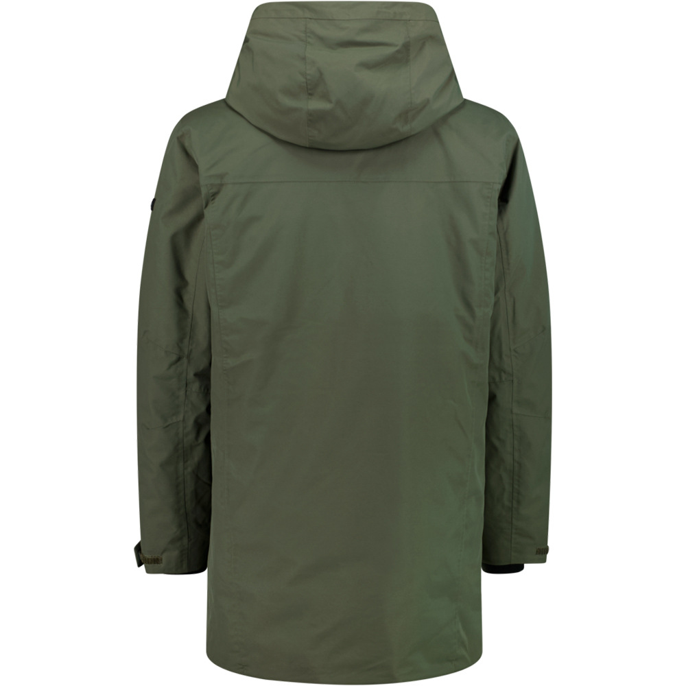 Cmp chaqueta impermeable insulada hombre MAN PARKA ZIP HOOD vista trasera