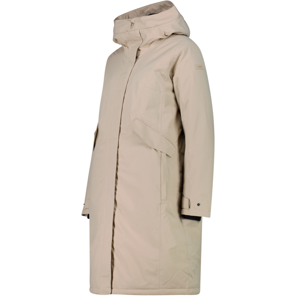 Cmp chaqueta impermeable insulada mujer WOMAN COAT FIX HOOD vista detalle