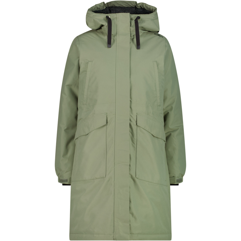 Cmp chaqueta impermeable insulada mujer WOMAN COAT FIX HOOD vista frontal